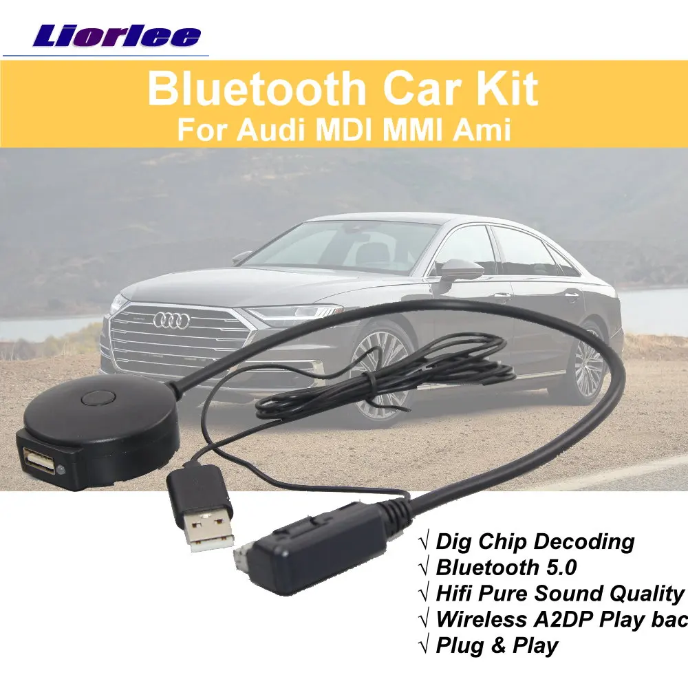 Coche Bluetooth Kit para Audi A1/A3/A4L/A5/A6L/A8/Q3 2010 2020 AMI MMI
