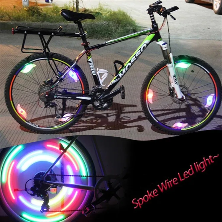 Perfect Bicycle Spokes Light With Battery Mountain Bike Led Light Safety Bike Wheel Lights Three Mode Bicycle Flash Lights Cycling Parts 0