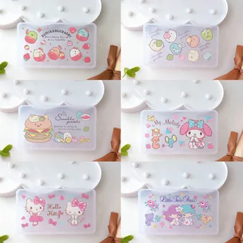 

Student cartoon mask box Portable Transparent Mask Storage Box for 7-10 masks Temporary Mask Storage Clip