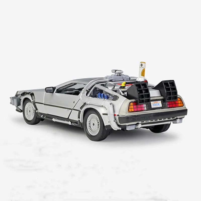 1:24 Литой под давлением сплав модель автомобиля DMC-12 Delorean обратно в будущее машина времени металлическая игрушка автомобиль часть I II для ребенка Подарочная коллекция игрушек