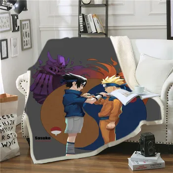 

NARUTO 3d Print Sherpa Blanket Quilt Cover Travel Youth Bedding Outlet Velvet Plush Throw Blanket Bedspread