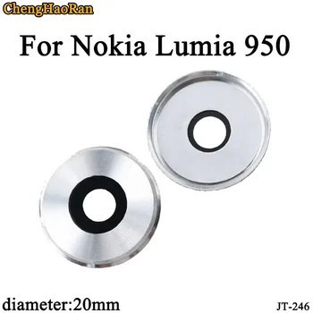 

ChengHaoRan 2pcs/lot 20mm Glass material For Nokia Lumia 950 Back Camera Lens Outer Cover with adhesive tape