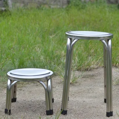 Stainless Steel Stool round Stool Thick Legs Footstool Simple Chair Special Offer Household Outdoor Casual Fishing Stool