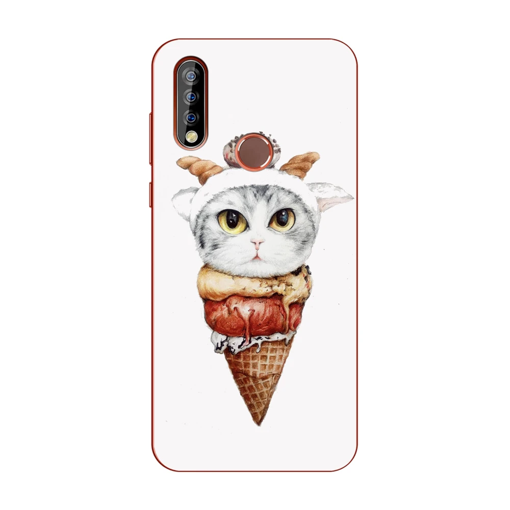 1 Для Oukitel C17 Pro 6,35 дюймов Чехол Мягкий ТПУ защитный чехол для телефона чехол-бампер с изображением волка розы цветов - Цвет: 1
