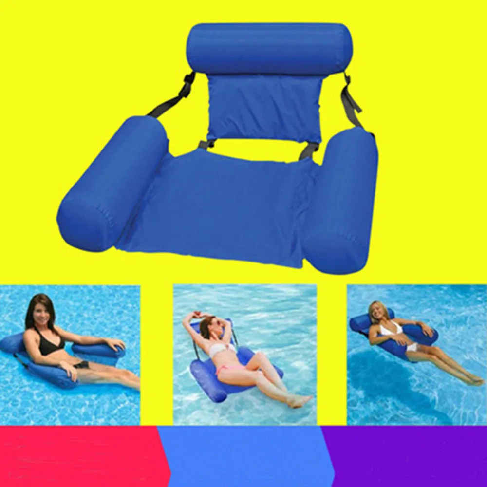 Cross Border Foldable Inflatable Net Hammock Floating On Water Double Back Reclining Chair Bed Sofa Floating Row