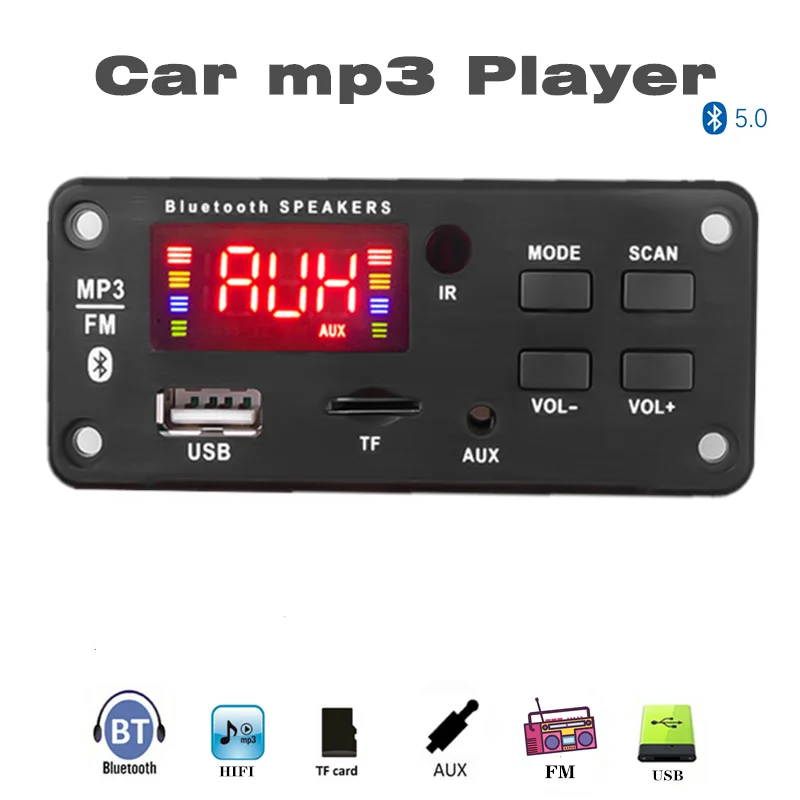 

Bluetooth5.0 MP3 Decoding Board Module Wireless Car USB MP3 Player TF Card Slot / USB / FM / Remote Decoding Board Module