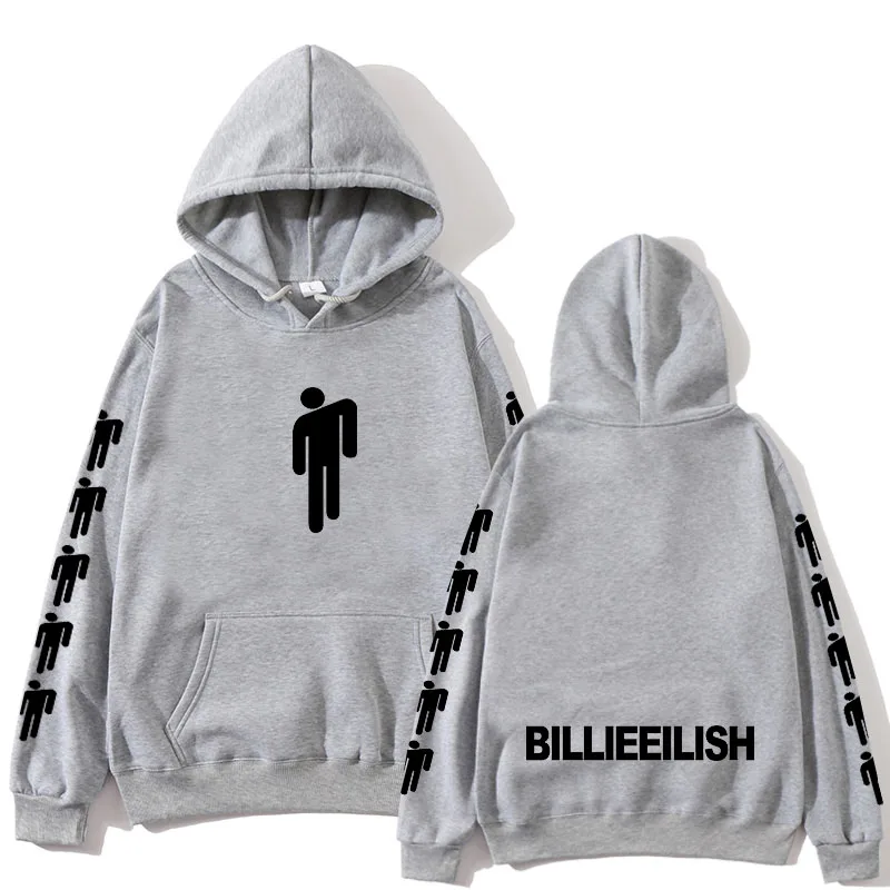 Женские/мужские толстовки с капюшоном Billie Eilish повседневные уличные длинным