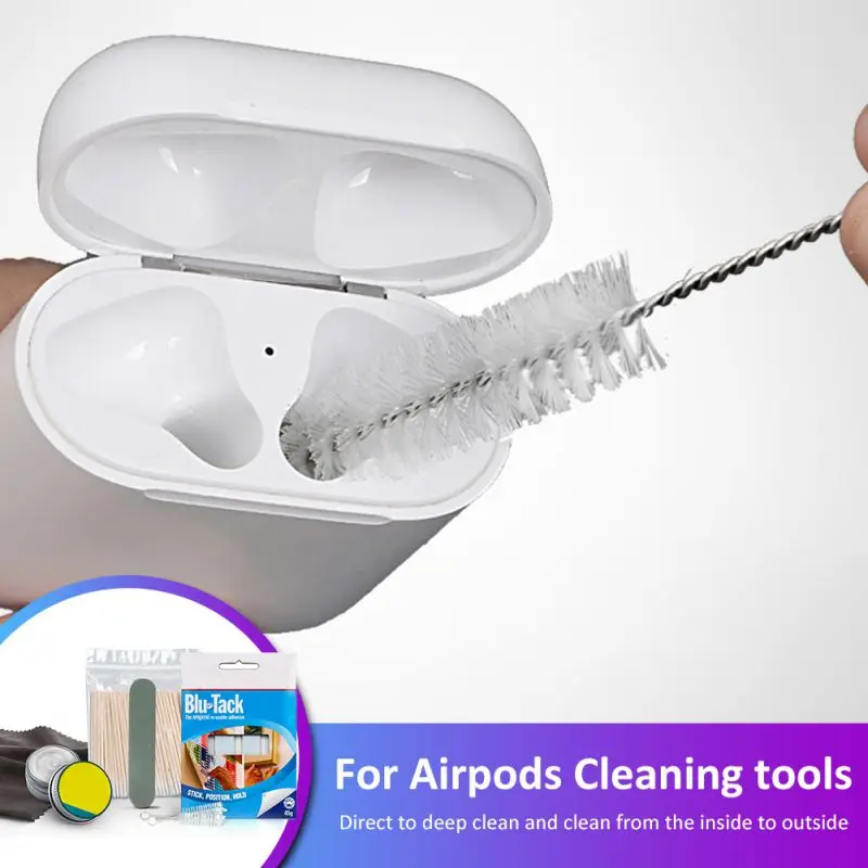 Чехол для Apple Airpods, хлопковая одноразовая палочка, инструмент для очистки для наушников Air Pods, набор для зарядки телефона с отверстием для Airpods