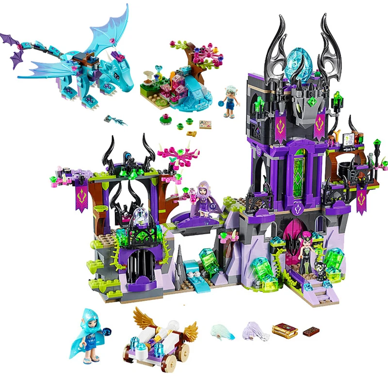 Legoing Friends Figures Elves Girl Series City Black Magic Castle Building Blocks Legoeds Animals Pet Elf Dragon Bricks Kid Toys