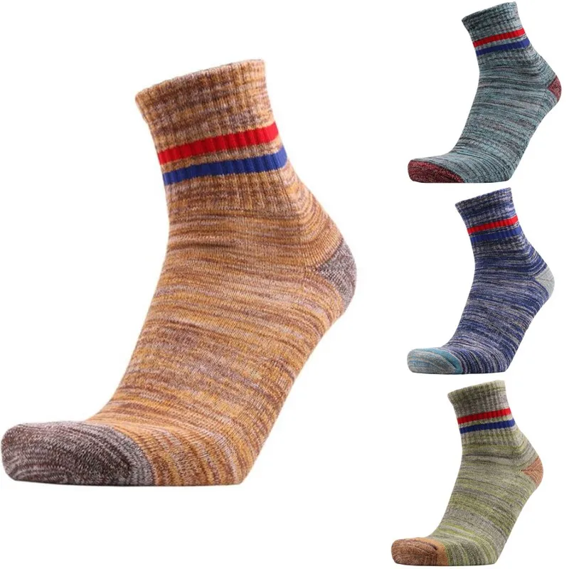 Уличные спортивные носки для мужчин и женщин, хлопковые зимние лыжные носки, теплые носки для бега и пешего туризма