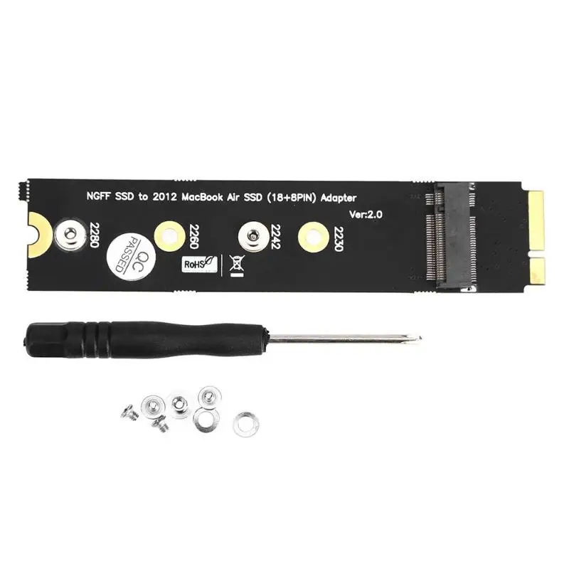 M.2 NGFF SSD(B+ M) ключ для 18+ 8pin SSD адаптер карта для MacBook Air 2012 A1465 A1466 для APPLE SSD Замена