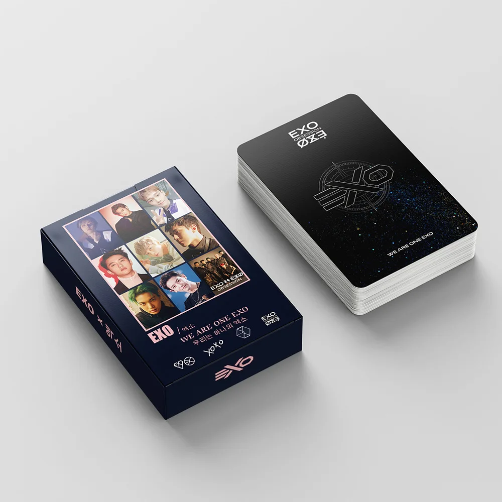 Póster de EXO Lomo de 54 unids/set, tarjetas de foto de moda, Postales Kawaii, regalo de papelería
