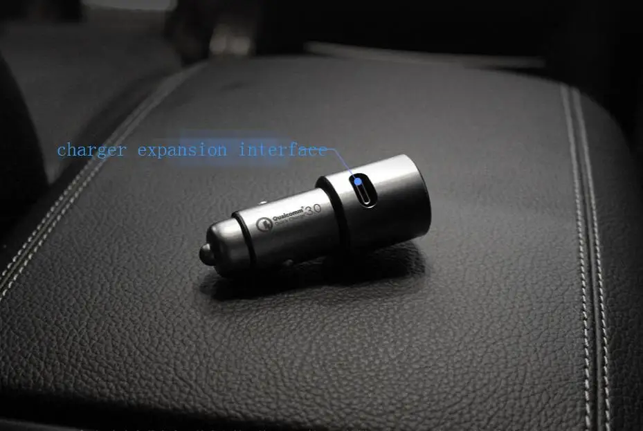 Автомобильное зарядное устройство версия быстрой зарядки QC3.0 с двумя выходами порта/Интеллектуальное управление температурой/5 Тяжелая защита безопасности/compati