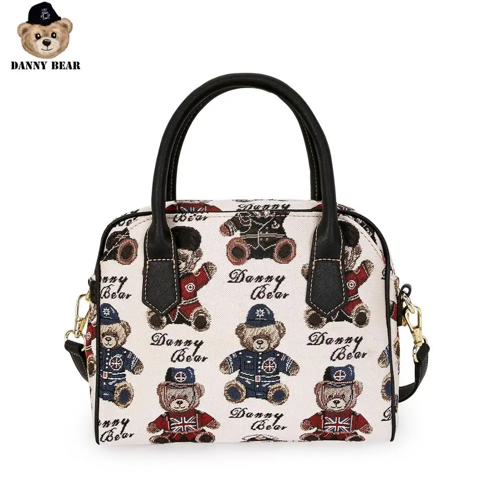 Danny Bear серия модная женская сумка Милая Повседневная сумка через плечо DBTB9915025-190W - Цвет: apricot