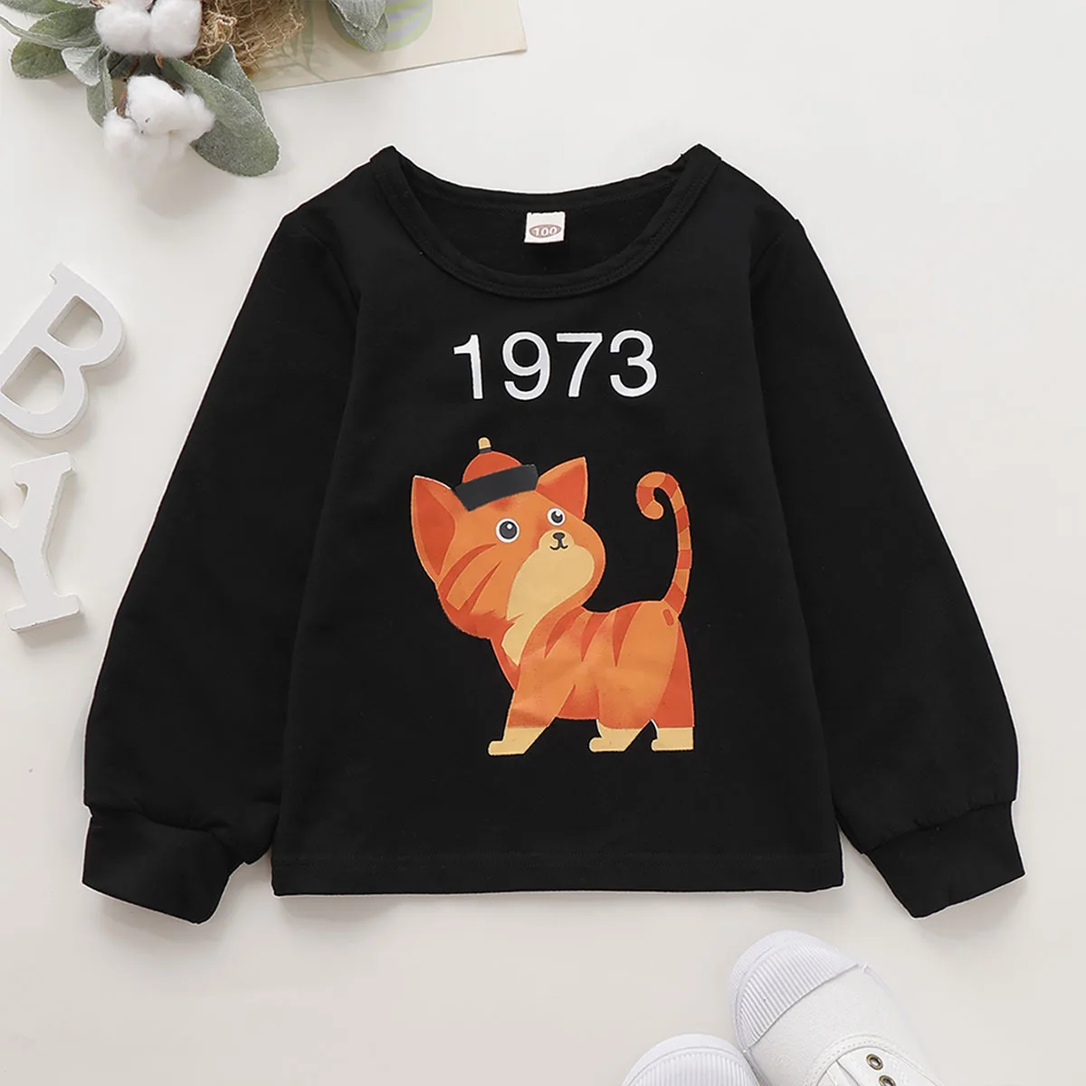 Goocheer/вязаный свитер для мальчиков и девочек с рисунком кота детский хлопковый