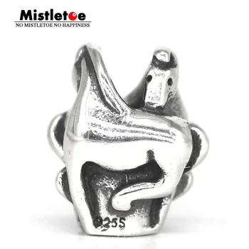 

Mistletoe 925 Sterling Silver Free mustang Horse Charm Bead European Jewelry