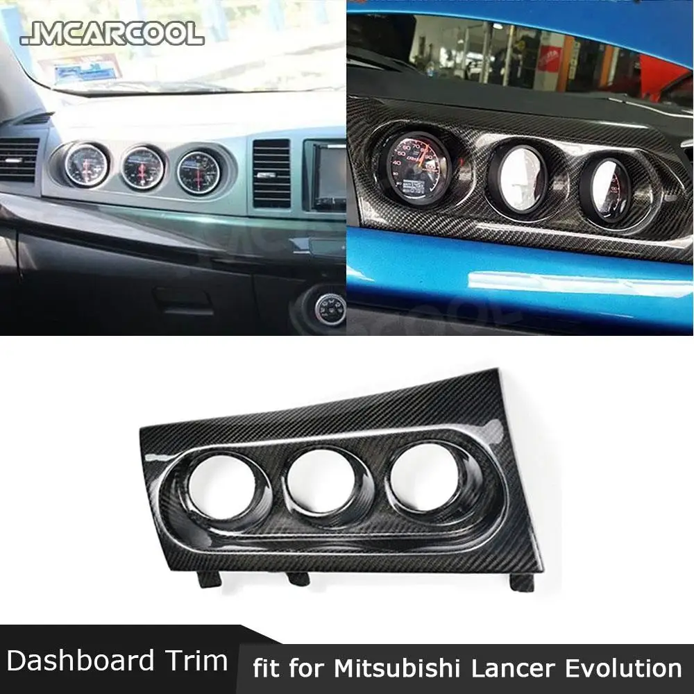 In Fibra Di Carbonio Auto Triple Gauge Pod 3 Holder Dash Mount Meter Copertura Per Mitsubishi Lancer Evolution Evo 10 Evo X M7 2008-2012