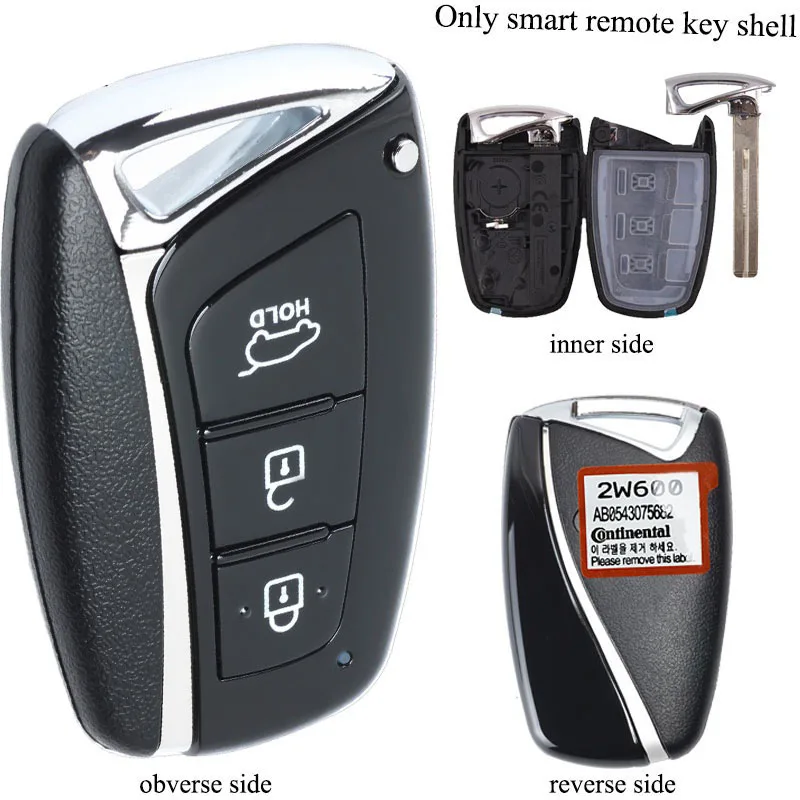 KEYECU-Replacement-Smart-Remote-Car-Key-Shell-Case-3-Button-Uncut-Blank-Blade-FOB-for-Hyundai