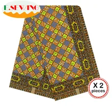 Африканская восковая ткань с принтом Анкара для шитья Анкара африканская ткань 12 ярдов нигерийская хлопковая ткань Гана для платья 81028