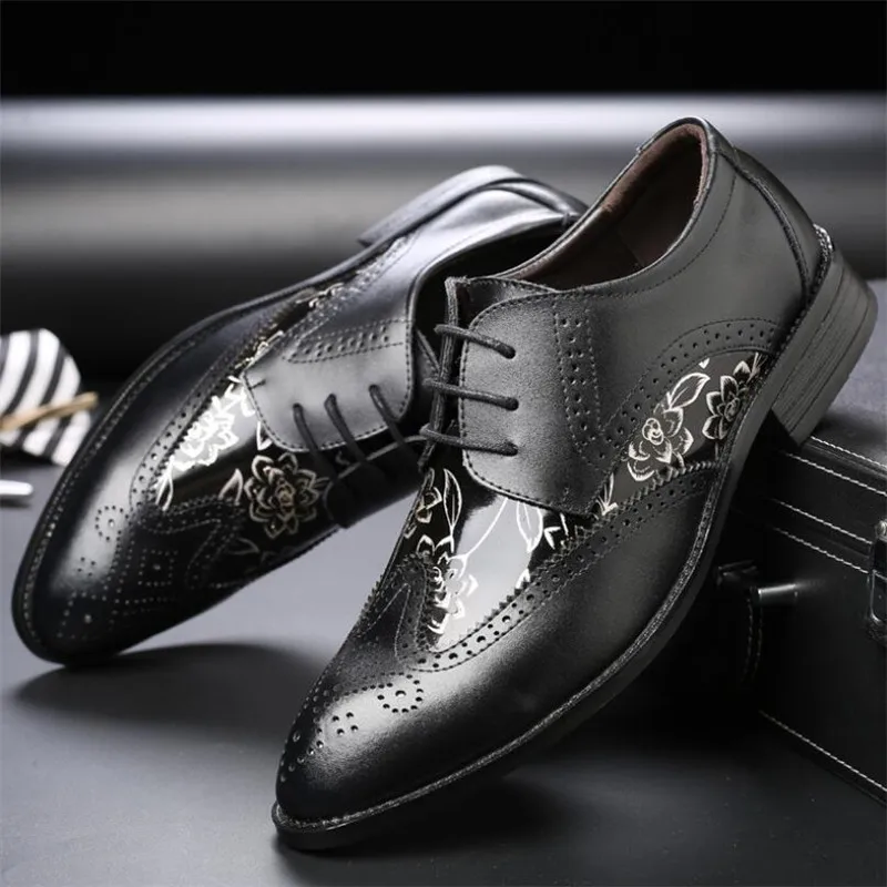 New men shoes leather solid color comfortable breathable lightweight casual shoes sneaker wear non-slip design men shoes - Цвет: 03
