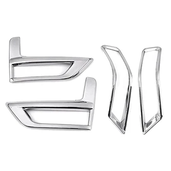 

4Pcs Chrome Front Rear Fog Light Cover Bumper Reflector Frame for Nissan Rogue X-Trail T32 2017-2020
