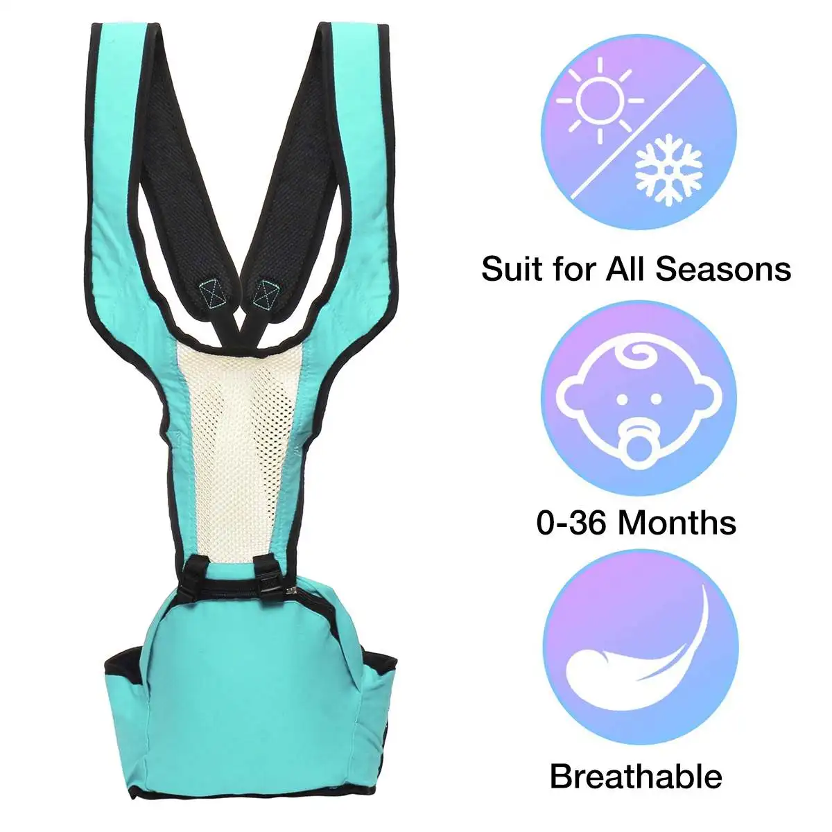 

Hot Ergonomic Baby Carrier Comfortable Infant Baby Hipseat Waist Stool Front Facing Ergonomic Kangaroo Sling for Baby Kids Trave