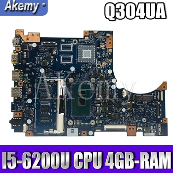 شراءAkemy Q304UA اللوحة الرئيسية لأجهزة الكمبيوتر المحمول For Asus Q304U Q304UA Q304 اللوحة الأم اختبار موافق I5-6200U وحدة المعالجة المركزية 4GB-RAM