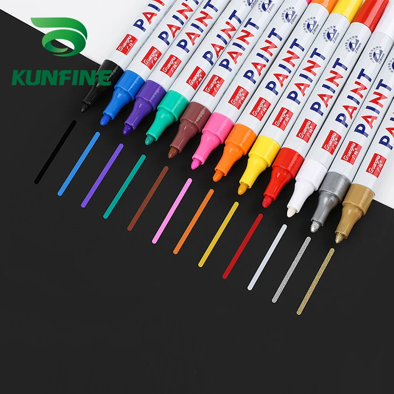 

Car Tyre Tires Tread Metal Permanent Paint Markers Graffiti Oily Marker Pen Car Styling Colorful Waterproof Pen