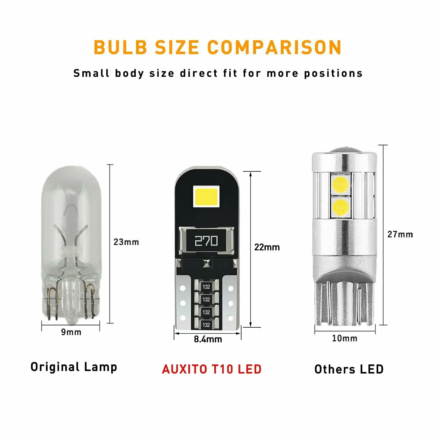 Супер белый T10 Клин 6SMD 5630 Светодиодный Светильник лампы W5W 2825 158 192 части комплект