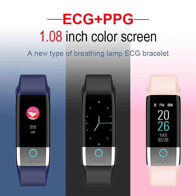 X1 Спортивные Bluetooth мужские смарт браслет PPG + ECG часы кровяное давление Пульс IP67