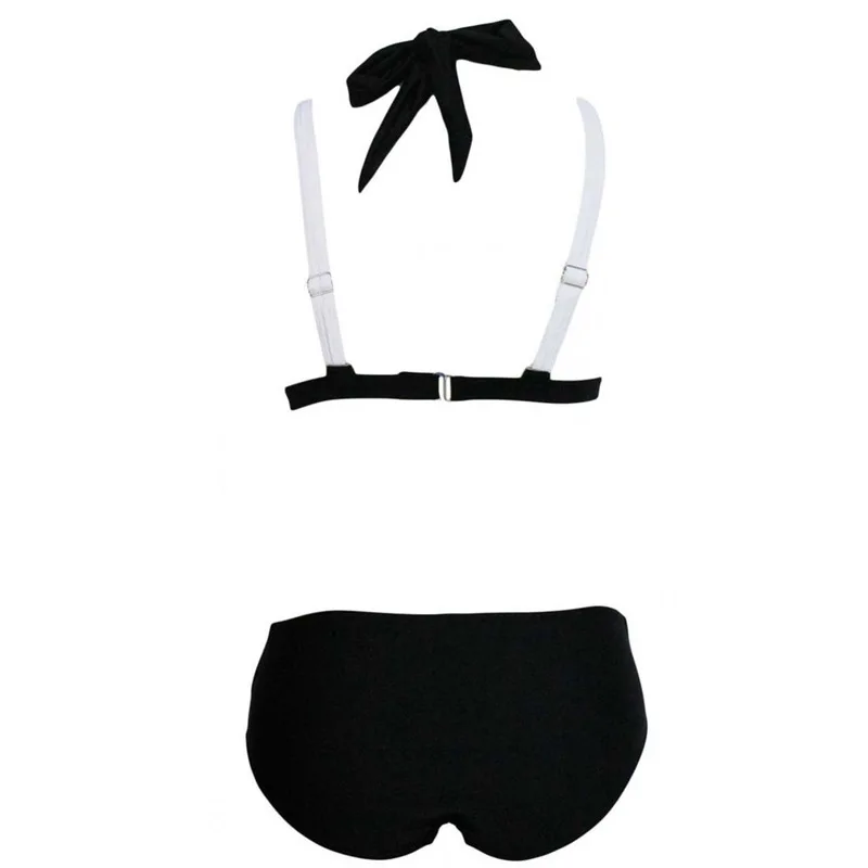 2019 комплект бикини Одноцветный Купальник для женщин купальник с v образным