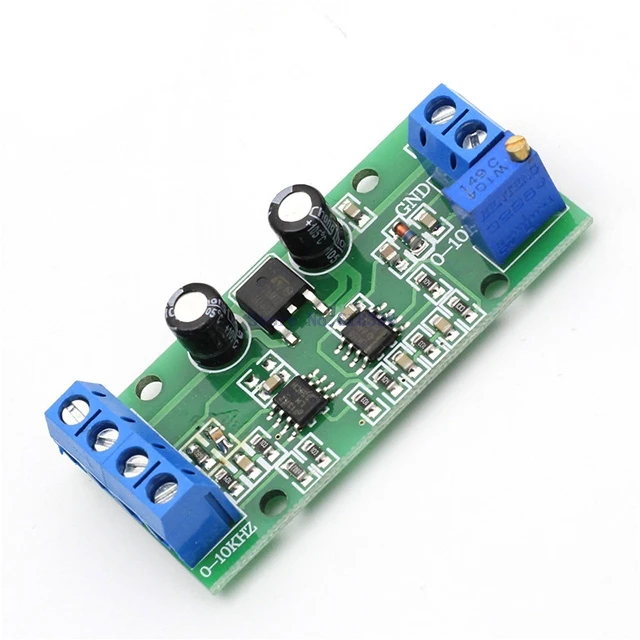 

A7-- Frequency Voltage Converter 0-10KHz to 0-10V Digital to Analog Voltage Signal F/V Converter Module with Power LED