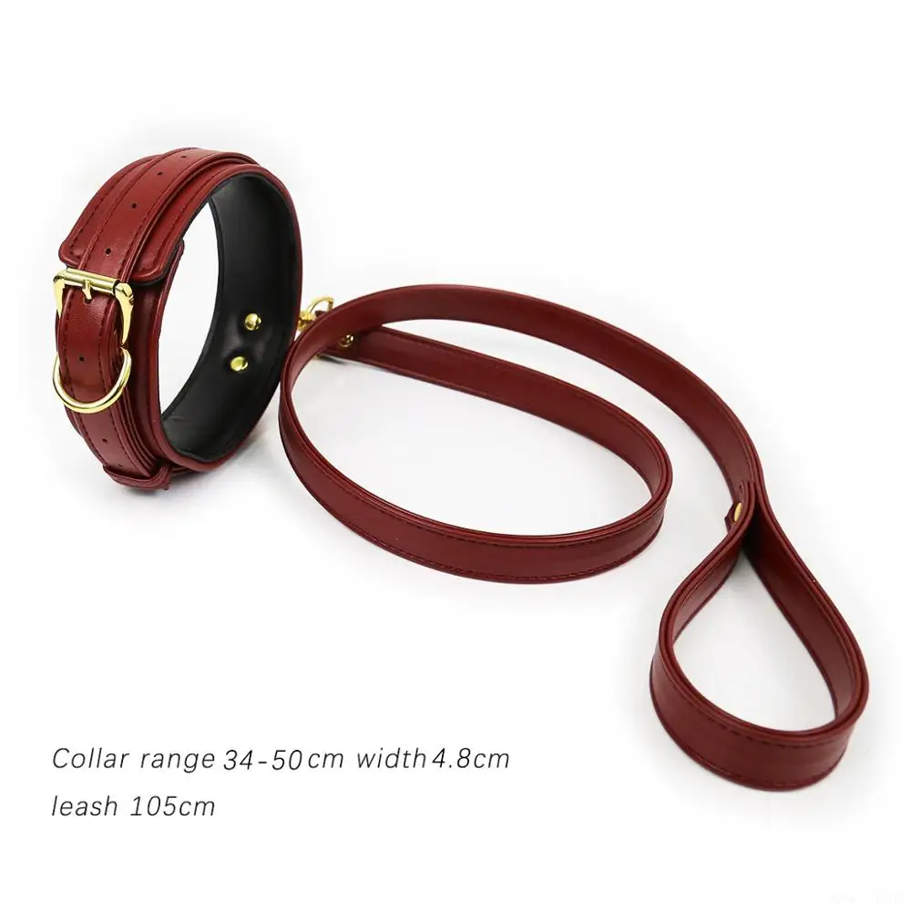 Sex Toys For Woman Men SM Bondage Set Erotic Restraint Collar 6 Cuffs Waistband Connection Adults Games For Couples