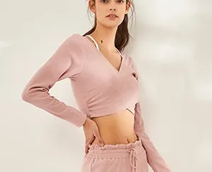 pink top Хорошее качество для женщин Йога фитнес тренажерный зал с длинным рукавом топ брюки комплект костюм хлопок удобный - Цвет: pink top