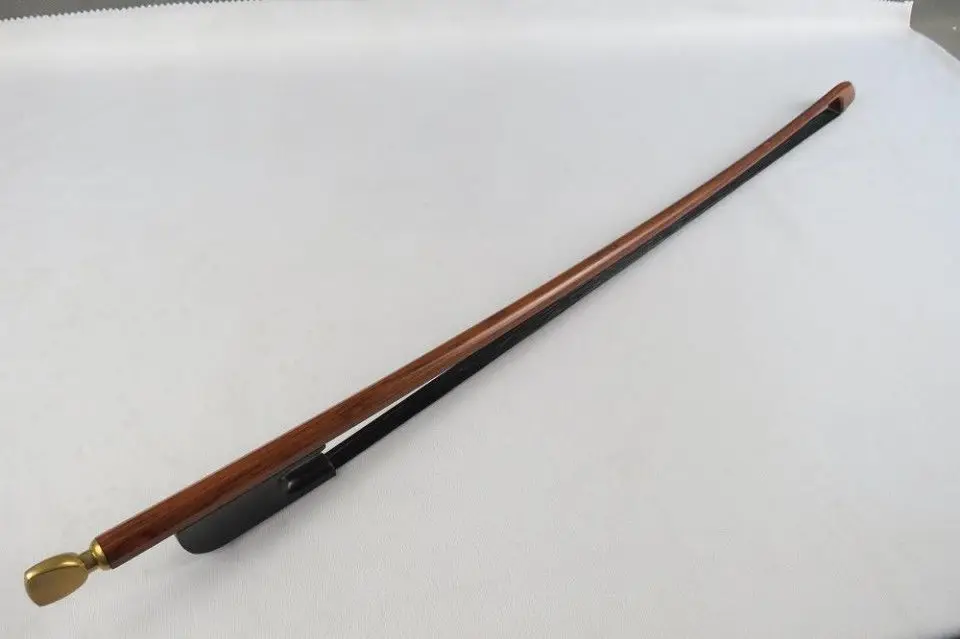 Strong baroque snakewood 3/4 bass bow,BRASS SCREWS,black Horsehair#7327