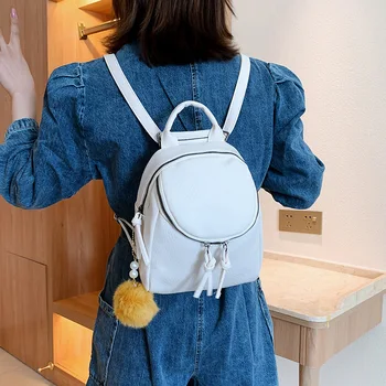 

2020 new women's backpack mini cute small backpack fashion ladies zipper backpack double zipper anti-theft bag