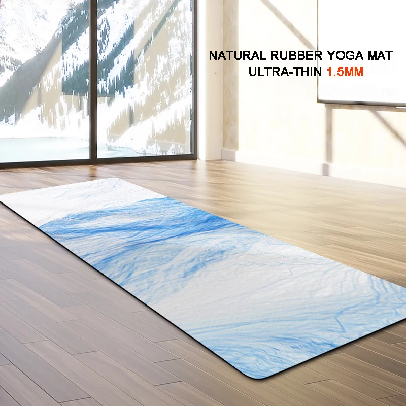 Billig Mehrere Verwendet Yoga Matten 1,5 MM Berufs Non slip Gummi Pad Wildleder Gedruckt Yoga Decke Tragbare und faltbare Fitness matte