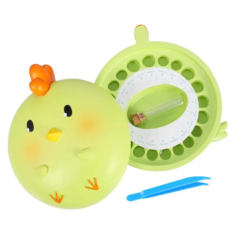 1 Juego de creativo bebé diente caja de almacenamiento de dibujos animados diseño Animal los dientes de cordón Umbilical mantener recoger recuerdo para niño regalo