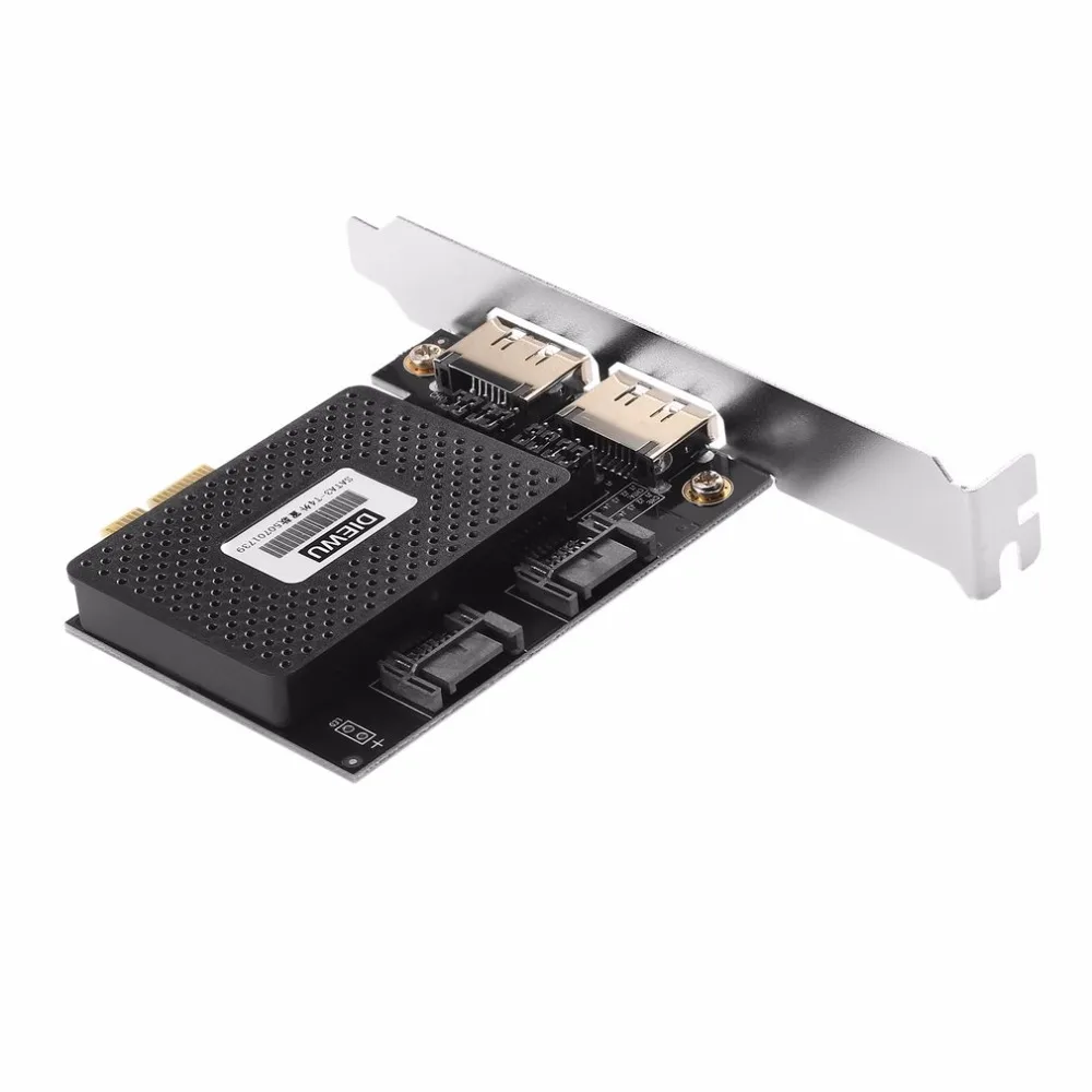 DIEWU Seizing IPQ& I/O PCI-E к ESATA3.0 адаптер расширения активированный SSD твердотельный жесткий диск мульти I/O контроллер карты