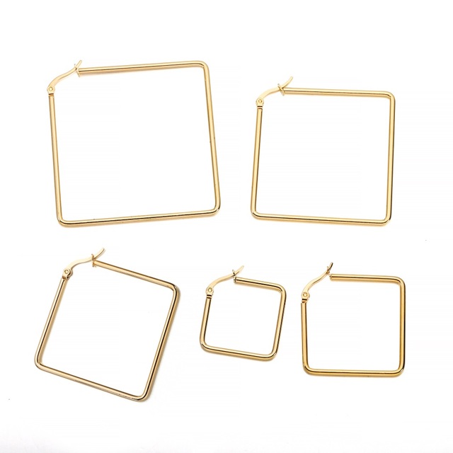 15-80mm Stainless Steel Earrings Loop Gold Earrings Hoops Open Earring Hooks For Diy Jewelry Making Finding Accessories