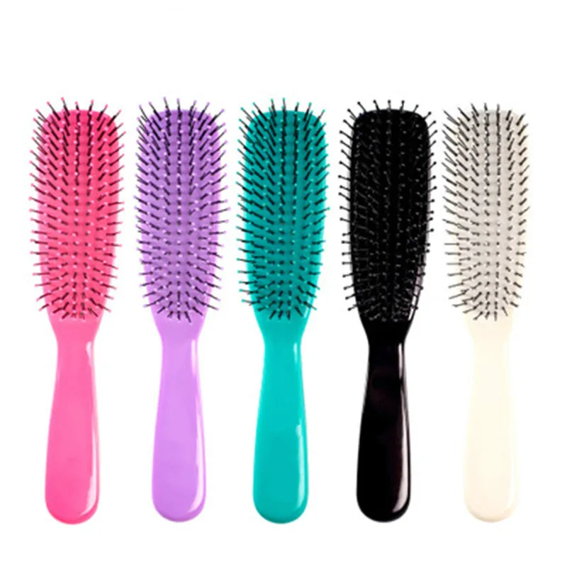 New Hair Brush Scalp Massage Comb Bristle Nylon Women Wet Detangle Curly Salon Hairdressing Styling | Красота и здоровье