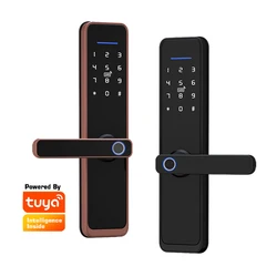 Tuya – serrure de porte numérique intelligente, wi fi, sans clé, à empreintes digitales, avec clavier tactile 
