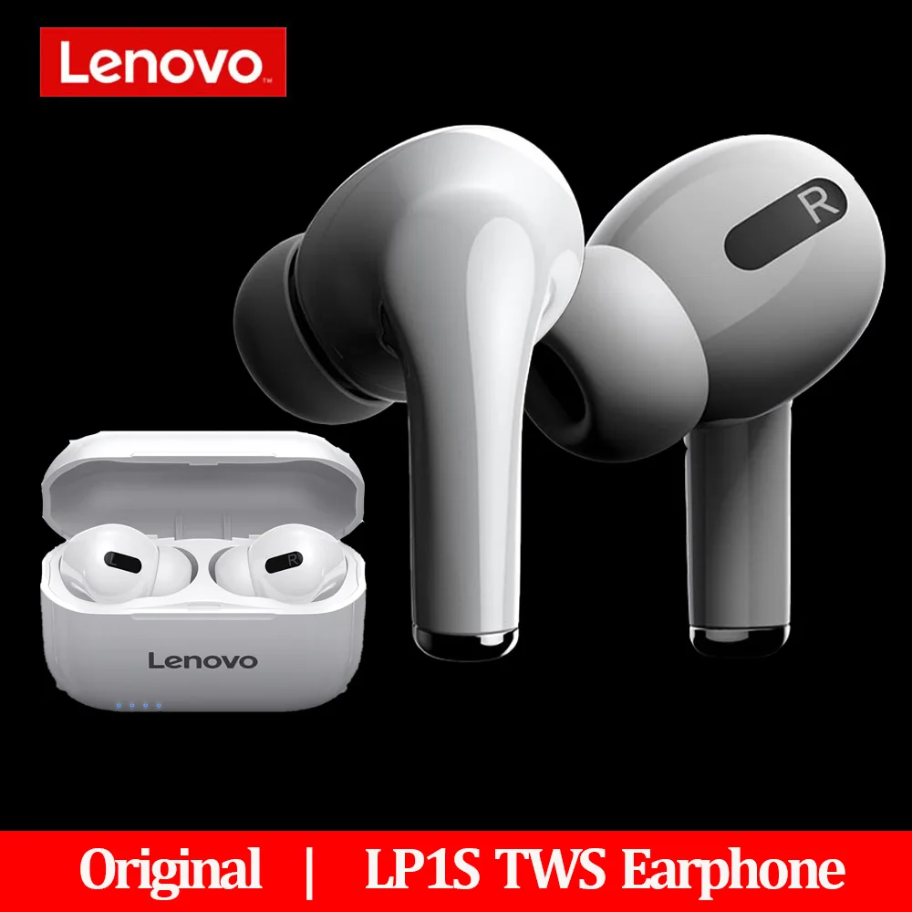 Оригинальные беспроводные Bluetooth наушники Lenovo LP1S TWS Спортивная гарнитура стерео