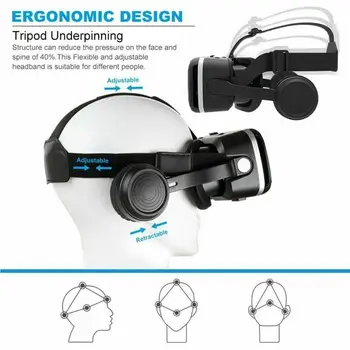 

VR 6.0 Virtual Reality Headset Version Virtual Reality + Package Smartphone Headset Controller Glasses Full 3D Glasses Helm C5A2