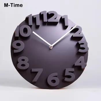 

Big 3D Round Wall Clock Digital Large Decorative Watch Modern Design Silent Hanging Kitchen Home Decor Wall Clocks On The Wall