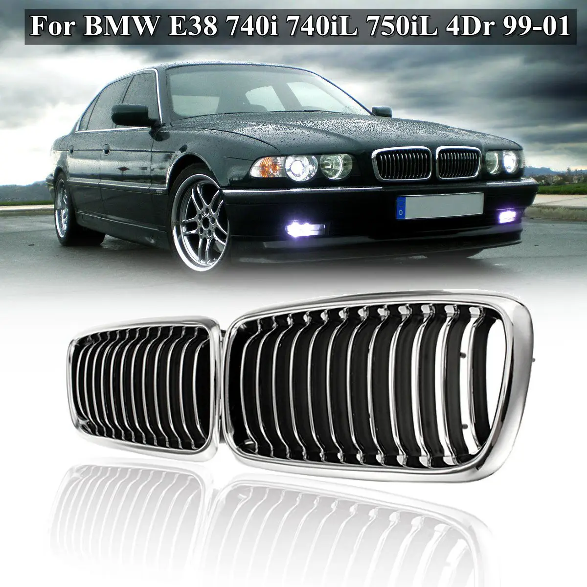 Передняя решетка для BMW E38 740i 740iL 750iL 4Dr 1999 2000 2001 | Автомобили и мотоциклы