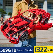 1322 шт. Детский конструктор гоночный автомобиль 8070|Блочные