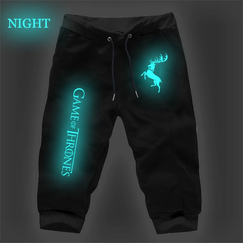 

Men Casual Harem Trousers Game Of Thrones Printed 7 Minutes Of Pants Summer Funny Boys Sweartpants Streetwear Cropped Trousers