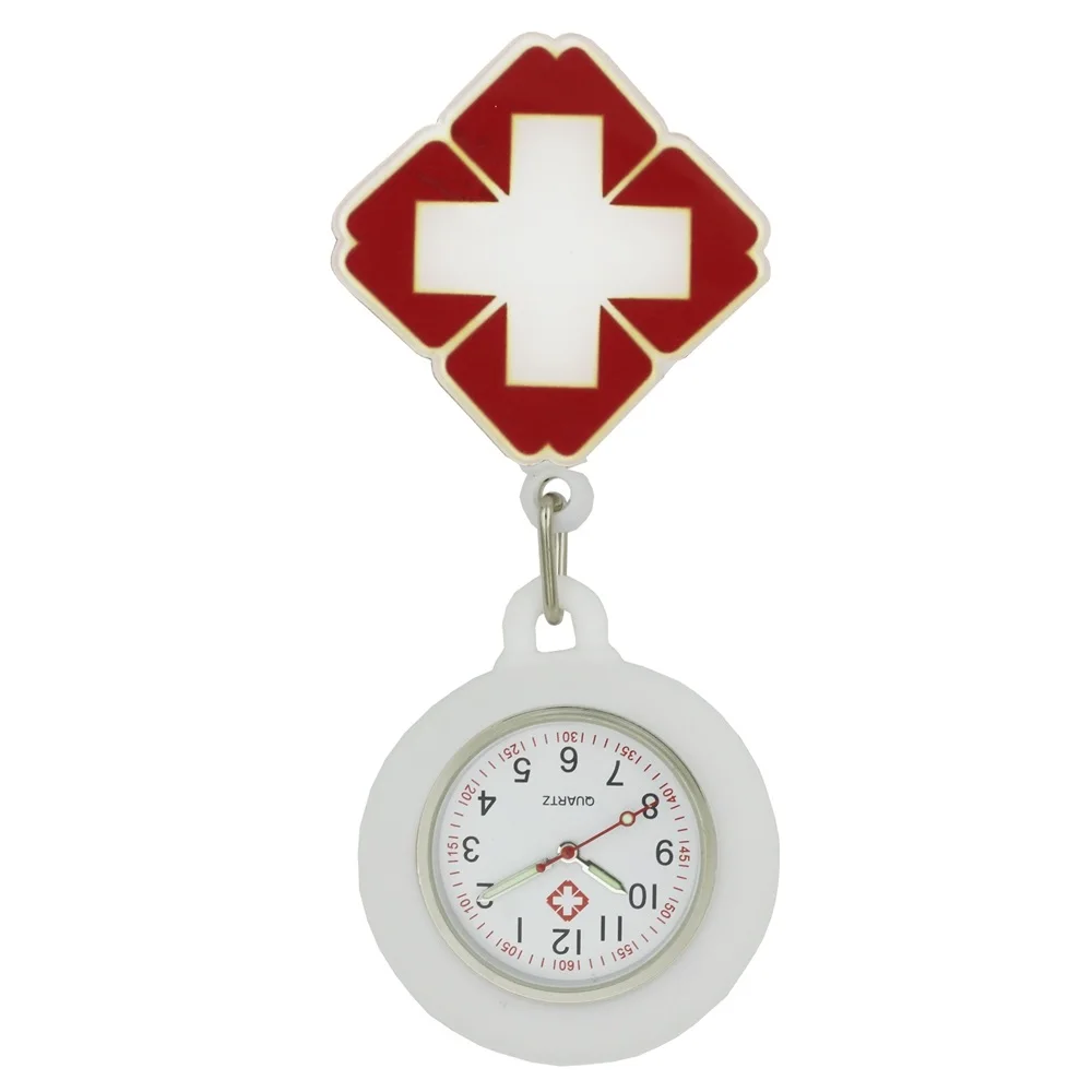 Милый 3D мультфильм животных выдвижной медсестры доктор медицинские карманные часы легко тянуть пряжки больницы унисекс кварцевые Висячие часы - Цвет: 8