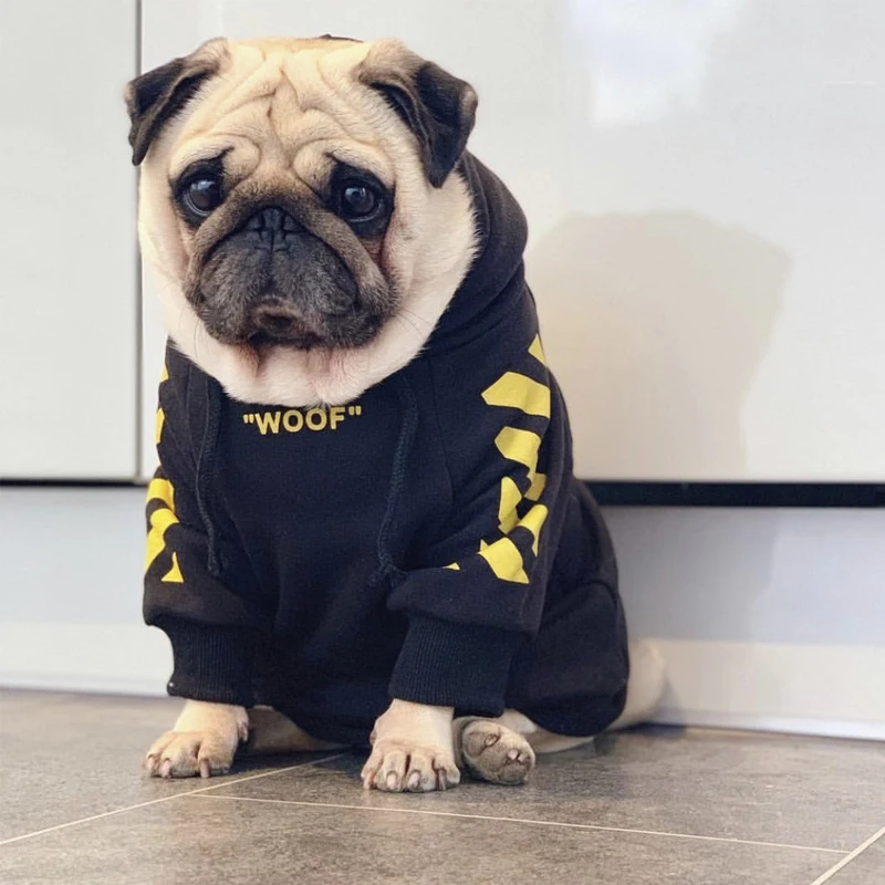 Vestiti per cani da compagnia sovrpet per Bulldog francese Adidog Stripe  Pattern felpa con cappuccio per cani vestiti per cani giacca per cani per  Bulldog francese|Dog Hoodies| - AliExpress